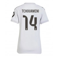 Stroje piłkarskie Real Madrid Aurelien Tchouameni #14 Koszulka Podstawowej dla damskie 2025-26 Krótki Rękaw